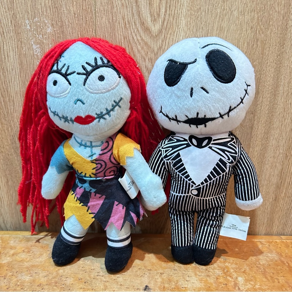 Disney The Nightmare Before Christmas 9.25in Jack & Sally Plush Set of 2 Dolls
